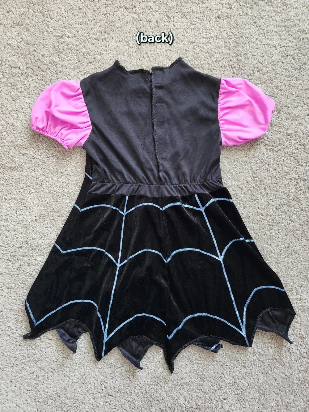 Disney Vamperina Dress w/ Bat Hair Cap Halloween Costume - 4T